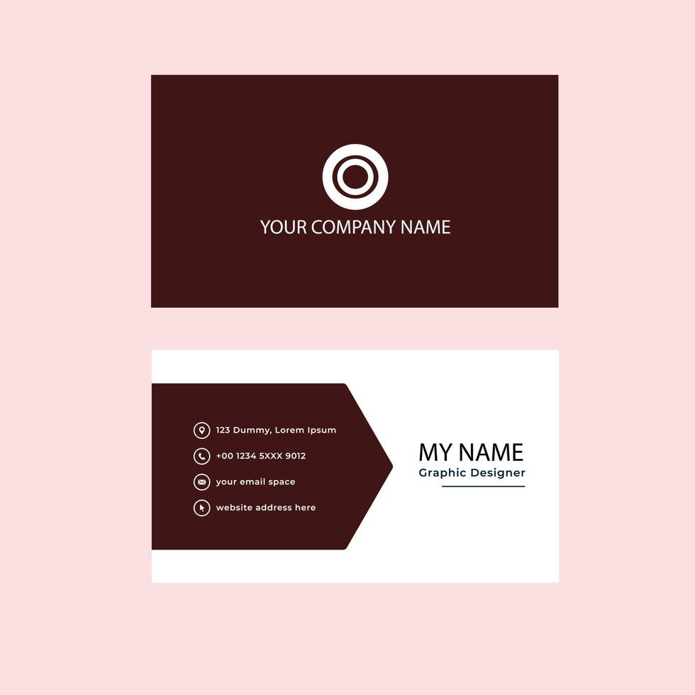clean style modern business card design template vector