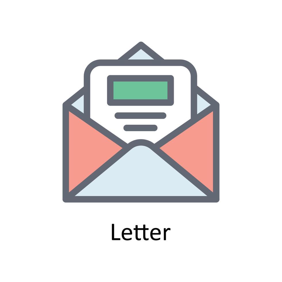 Letter Vector Fill outline Icons. Simple stock illustration stock