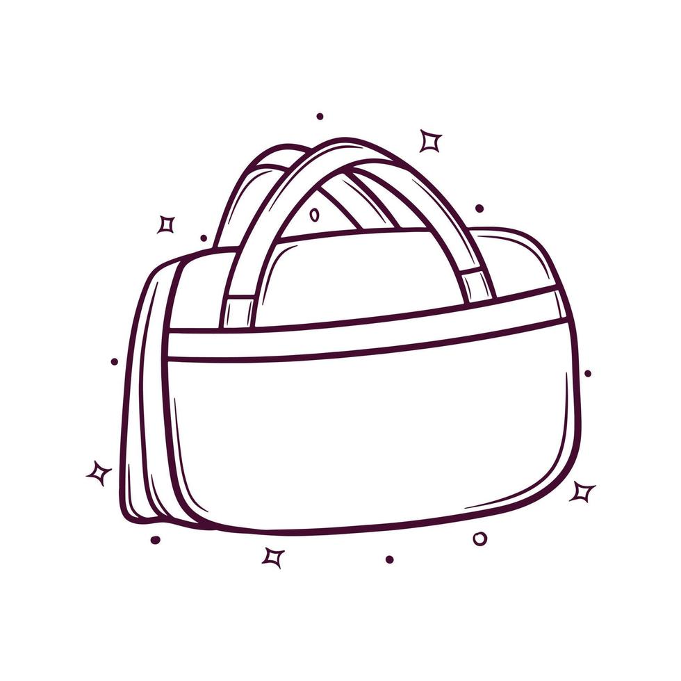 hand drawn briefcase vector illustration