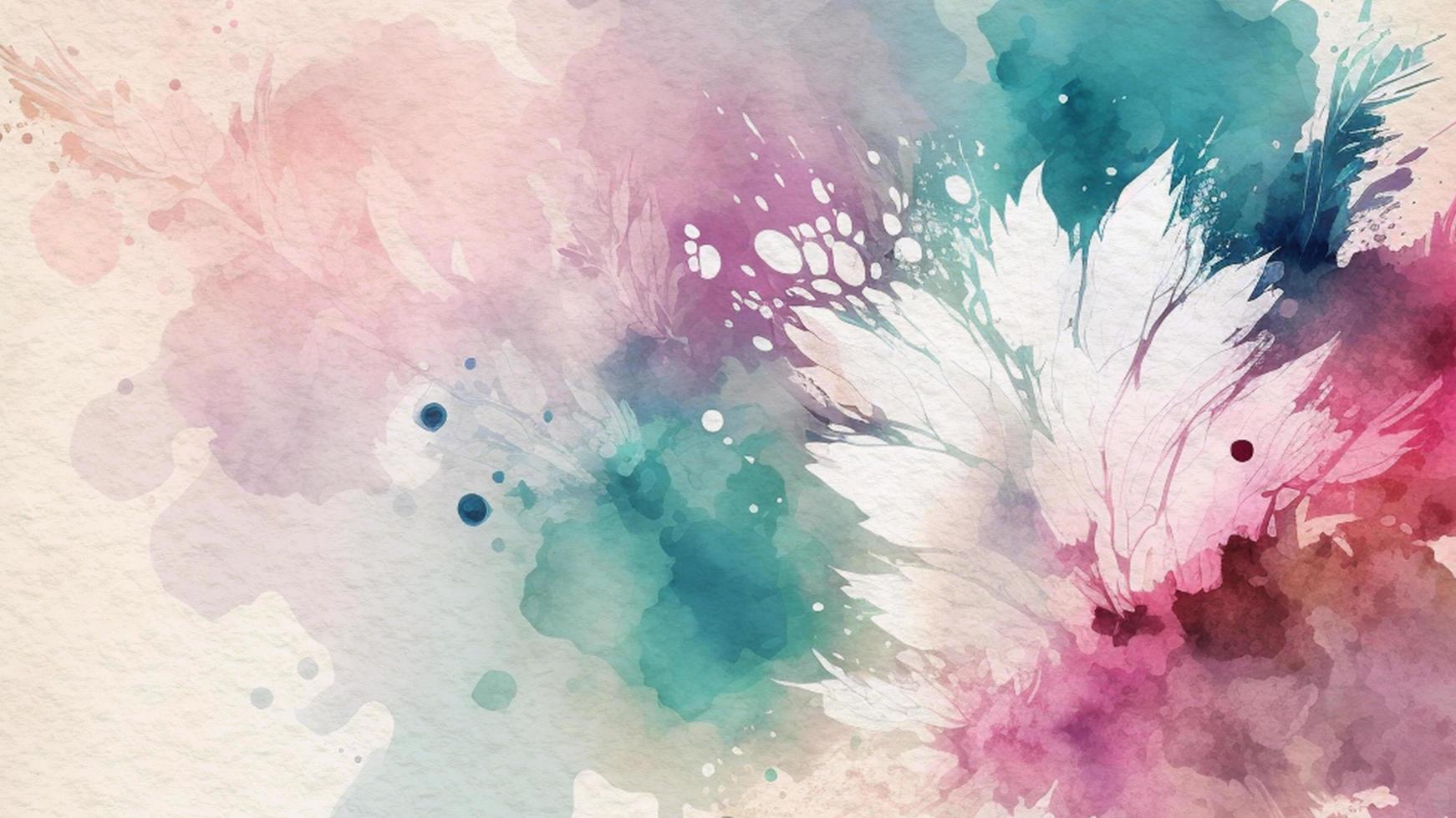 Abstract  Pastel Watercolor Background On Paper photo