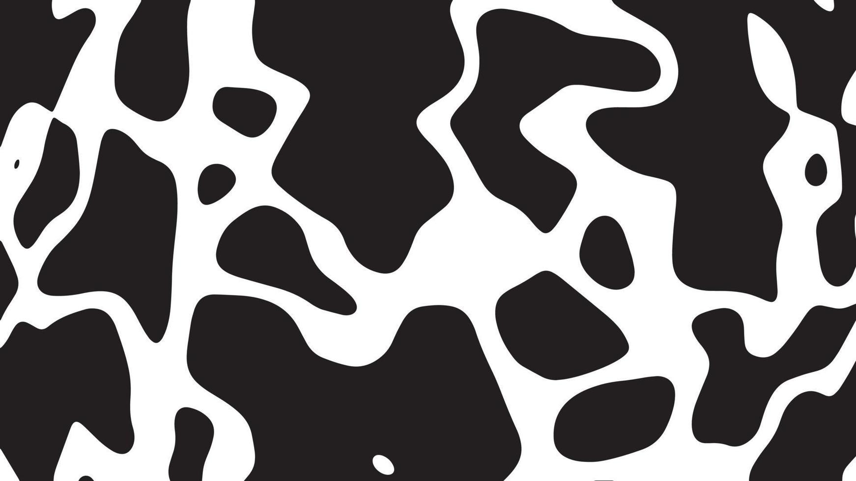 Black and white cow pattern animal skin texture vector