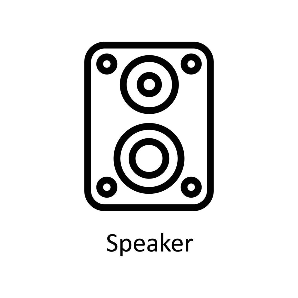 Speaker Vector  outline Icons. Simple stock illustration stock