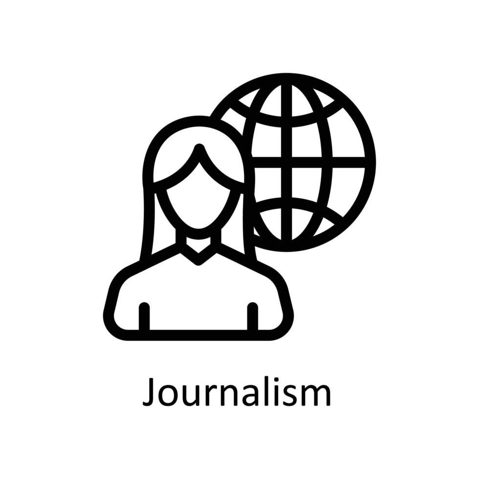 Journalism Vector  outline Icons. Simple stock illustration stock