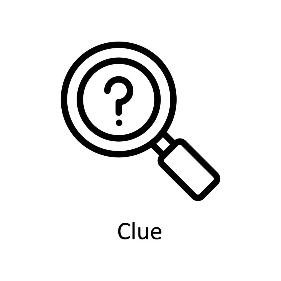 Clue Vector  outline Icons. Simple stock illustration stock