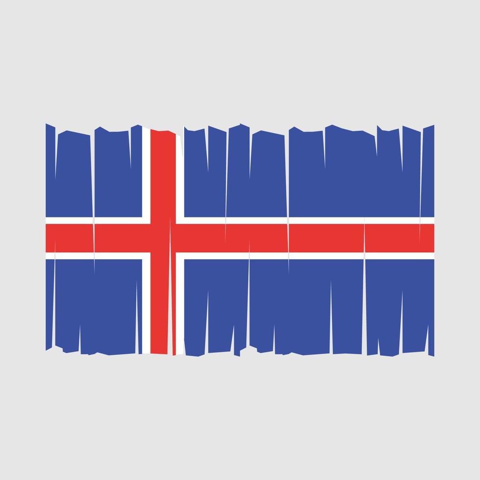 vector de bandera de islandia