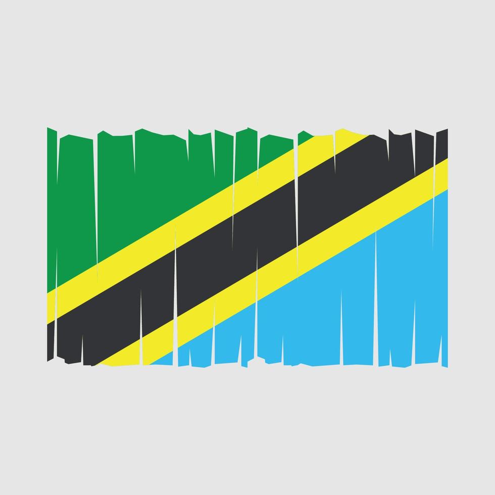 vector de bandera de tanzania