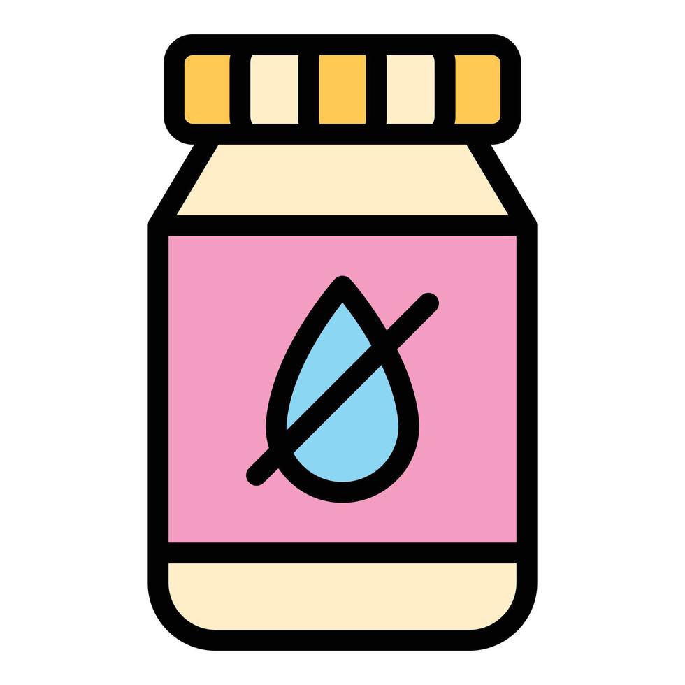 Medical pills jar icon vector flat