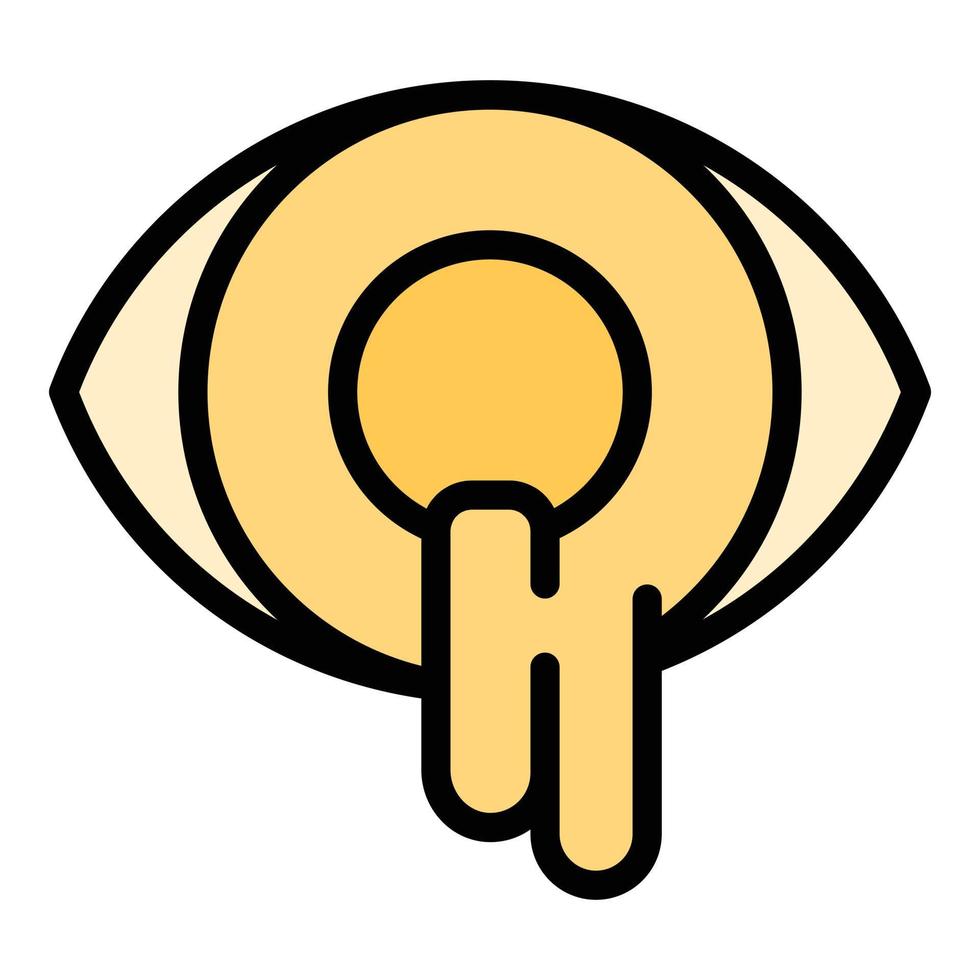 Eye crying icon vector flat