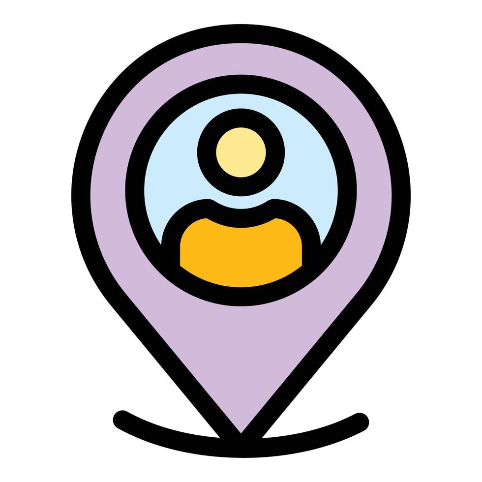 Anonymous location icon vector flat