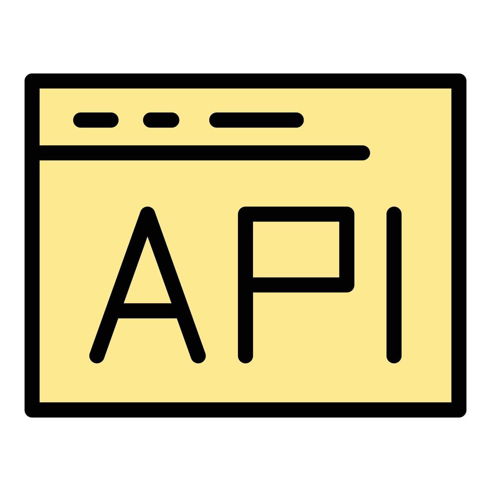 Api gear web window icon vector flat