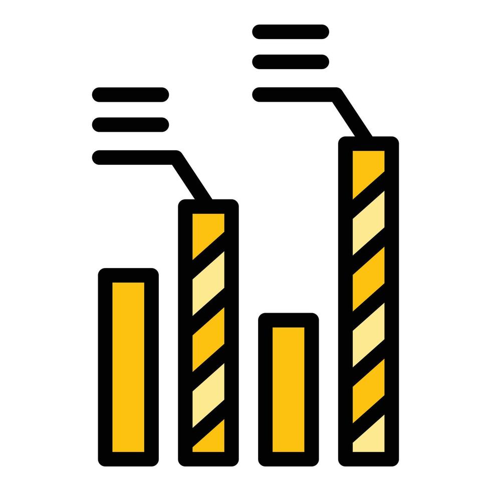 Market graph icon vector flat