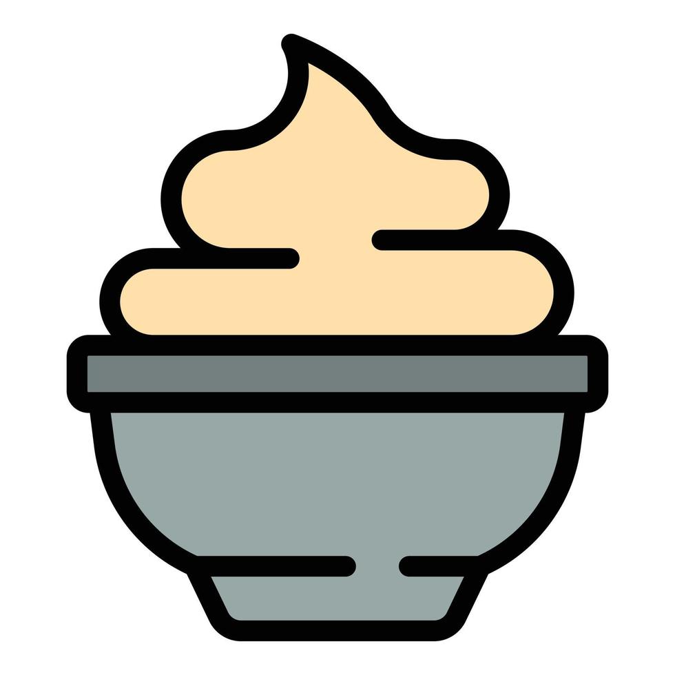 Wasabi cream icon vector flat