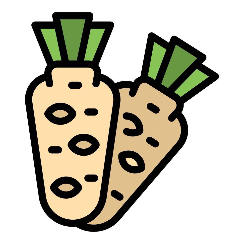 wasabi planta icono vector plano