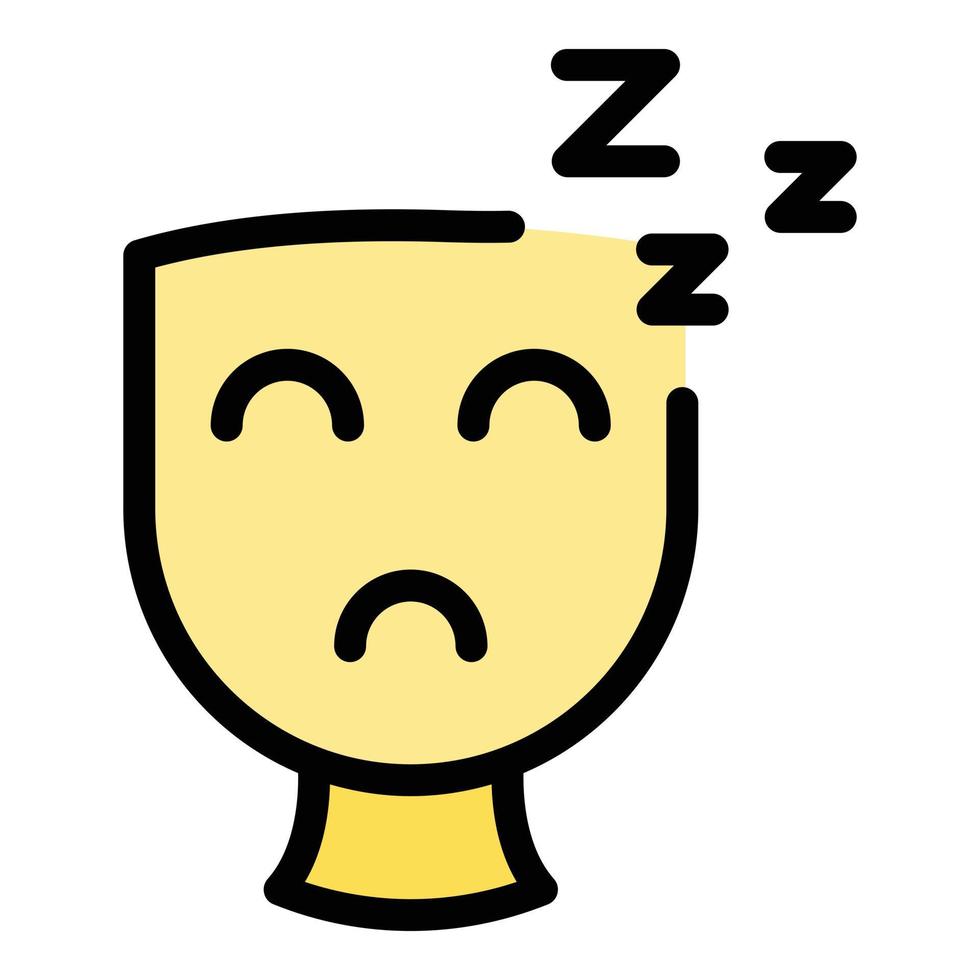 Anxiety jet lag icon vector flat