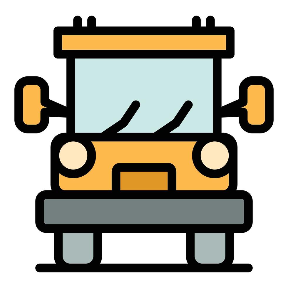 Trip safari car icon vector flat