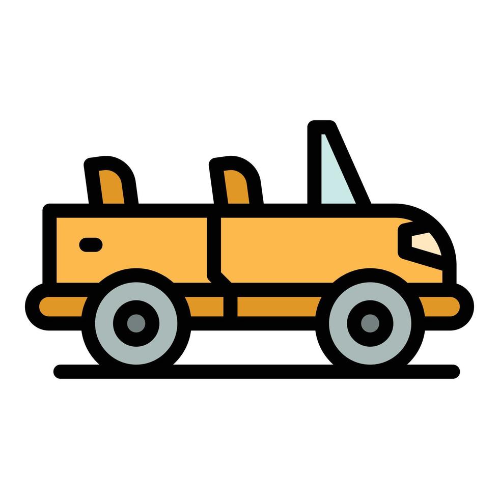 Tour safari car icon vector flat