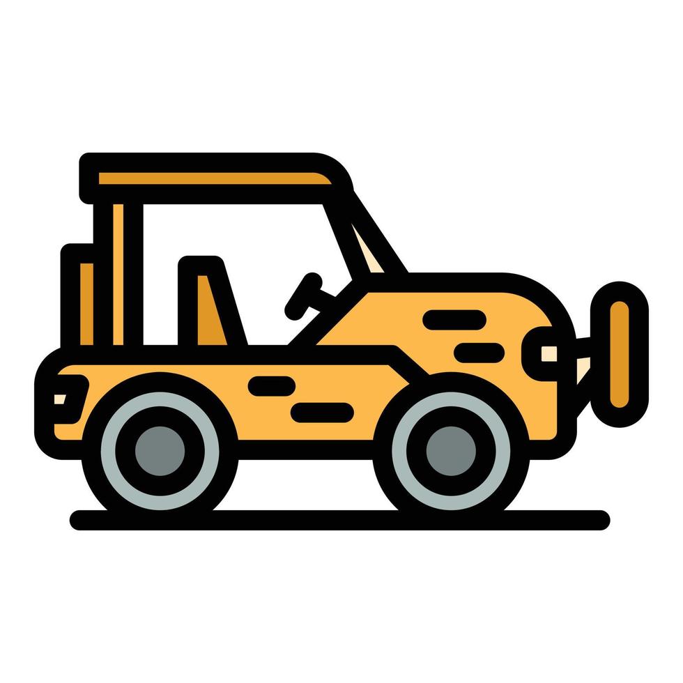 Desert suv icon vector flat