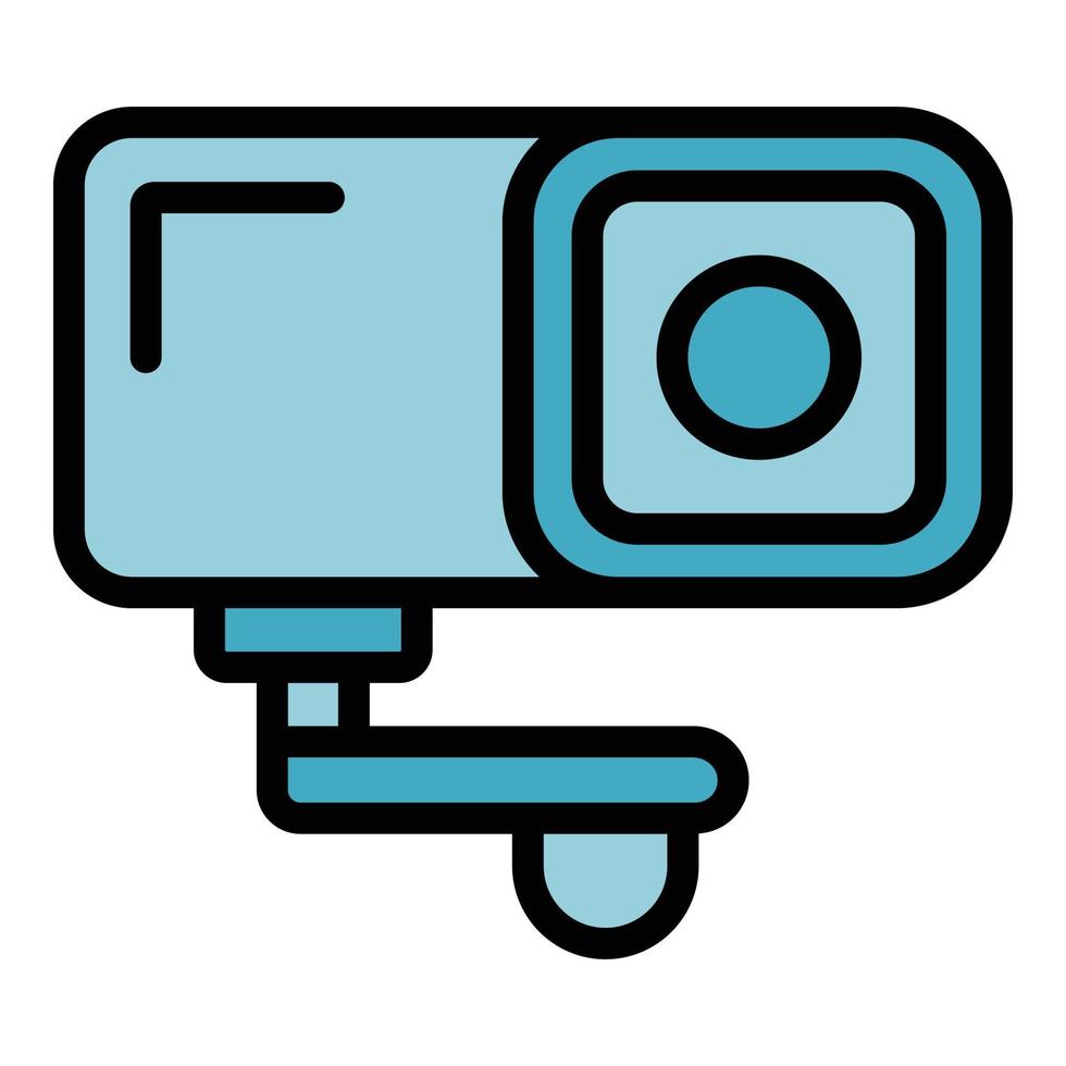 Security camera icon vector flat