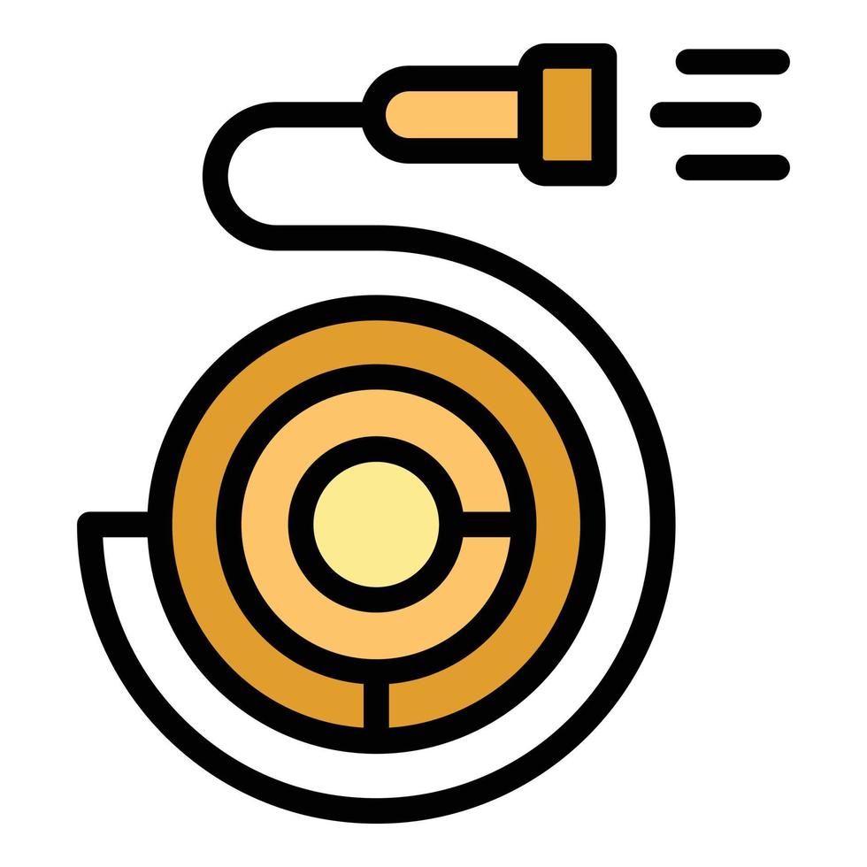 Emergency hose icon vector flat