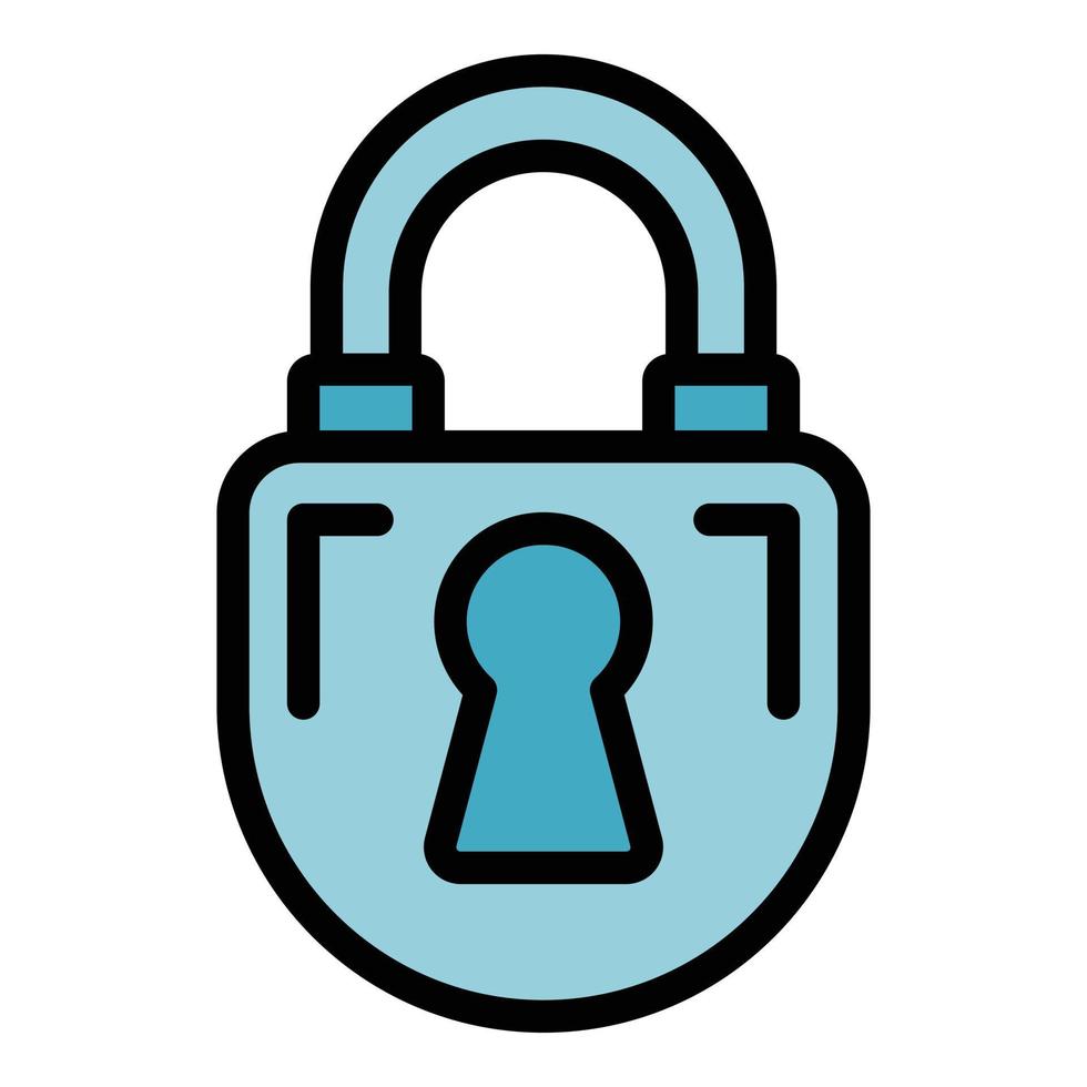 Padlock icon vector flat