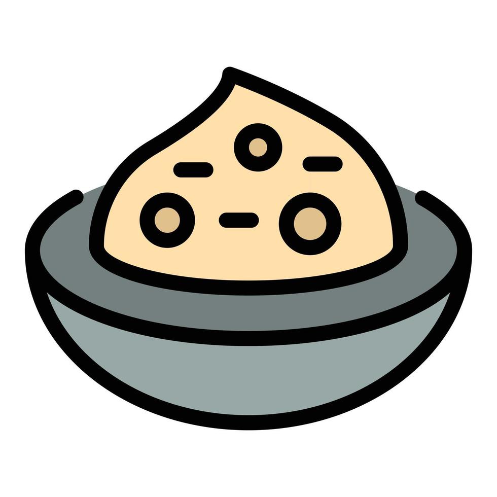 Raw wasabi icon vector flat