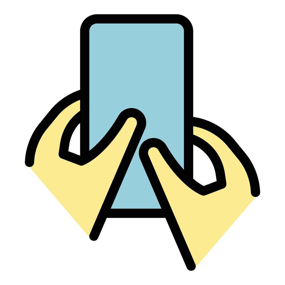 Tap smartphone icon vector flat