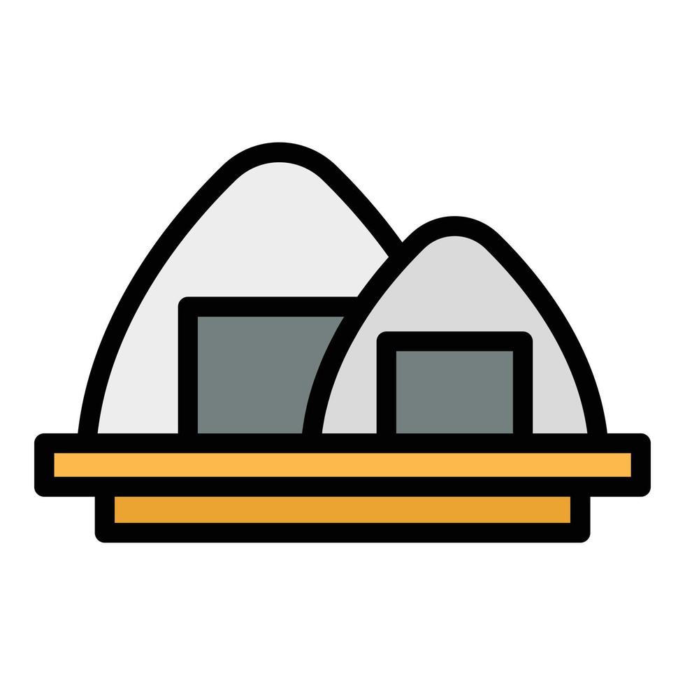 coreano cocina icono vector plano