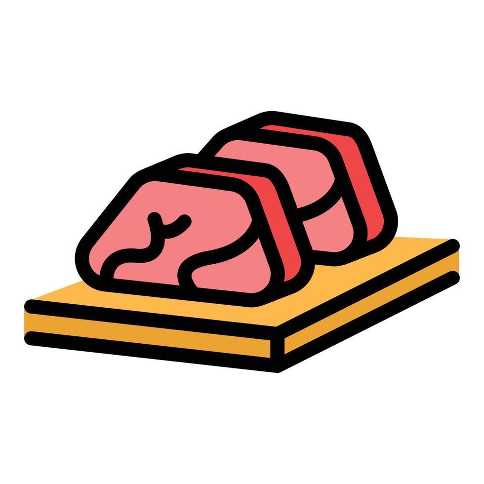 Korean rolls icon vector flat