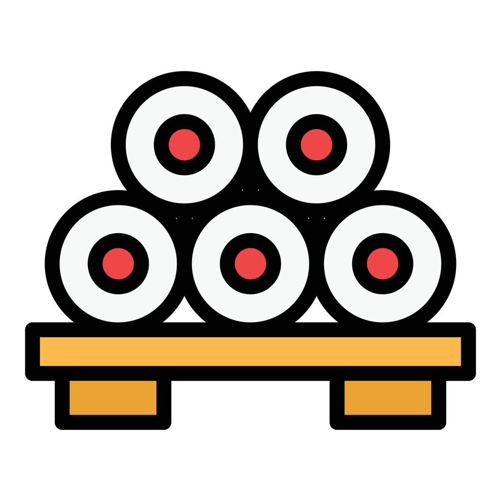 Sushi comida icono vector plano