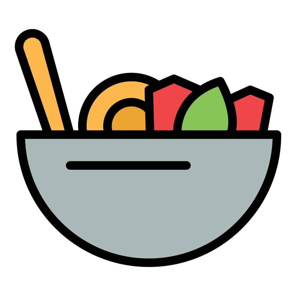 crudo coreano comida icono vector plano