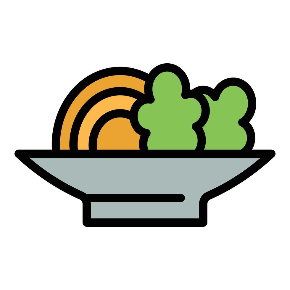 asiático comida icono vector plano