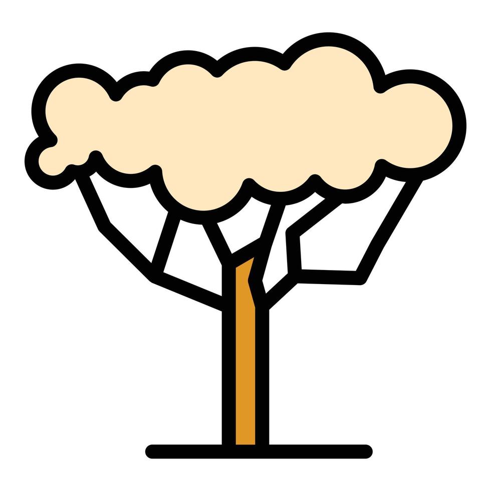 safari árbol icono vector plano