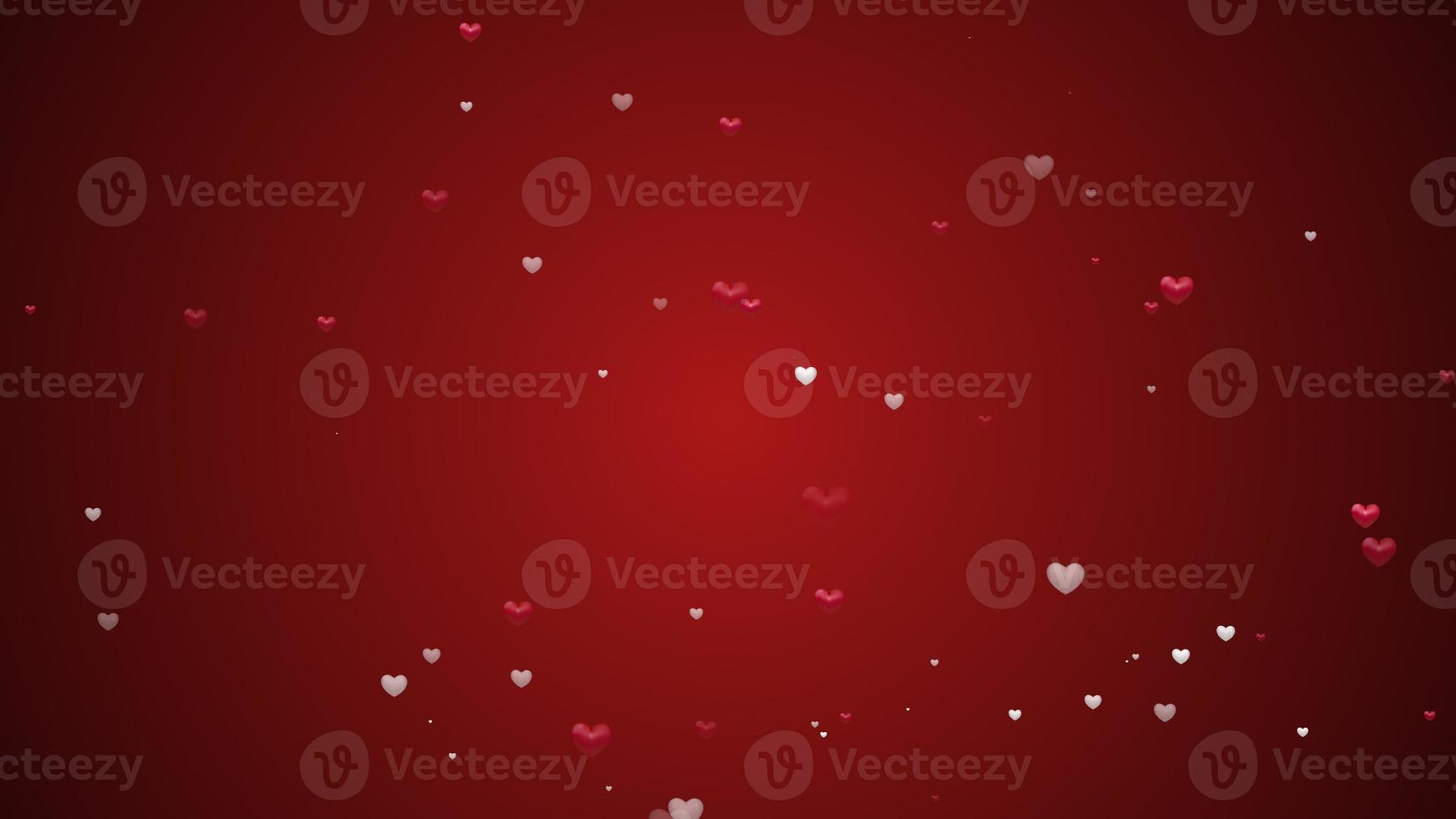 Red heart love confettis. Valentine's day vignette wonderful background. photo