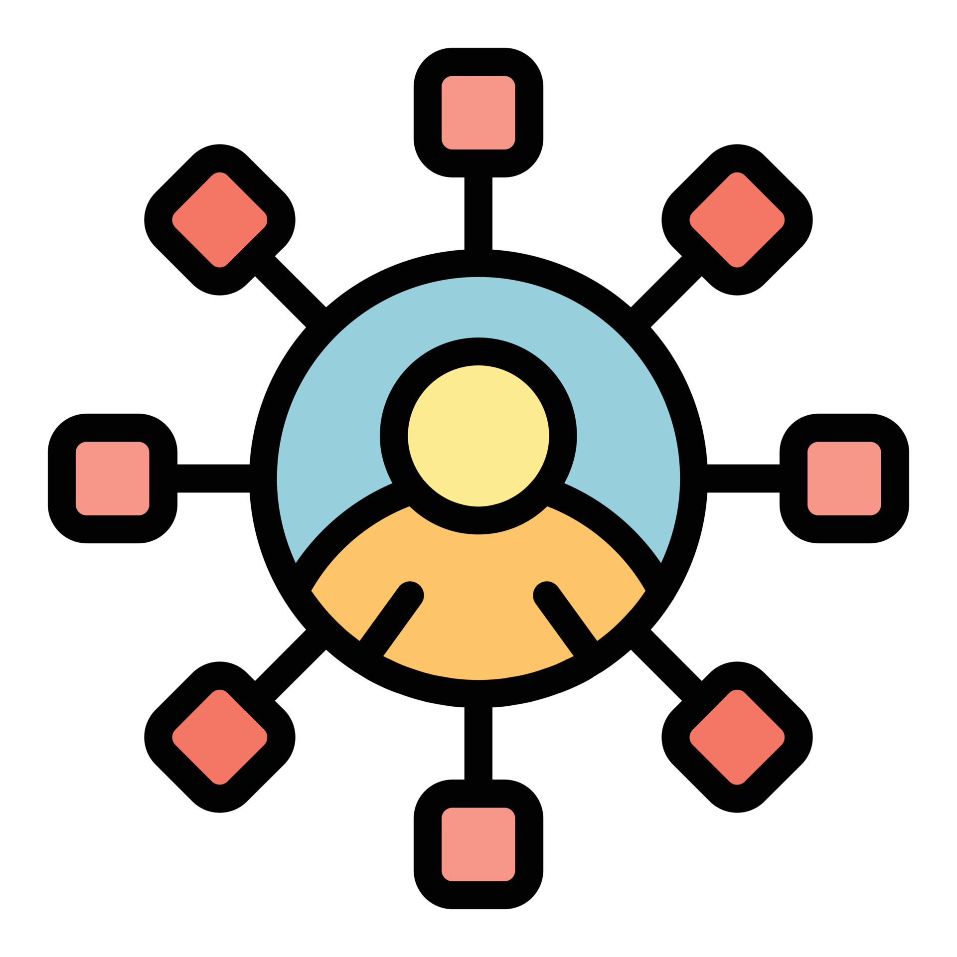 Social network user icon vector flat 21904559 Vector Art at Vecteezy