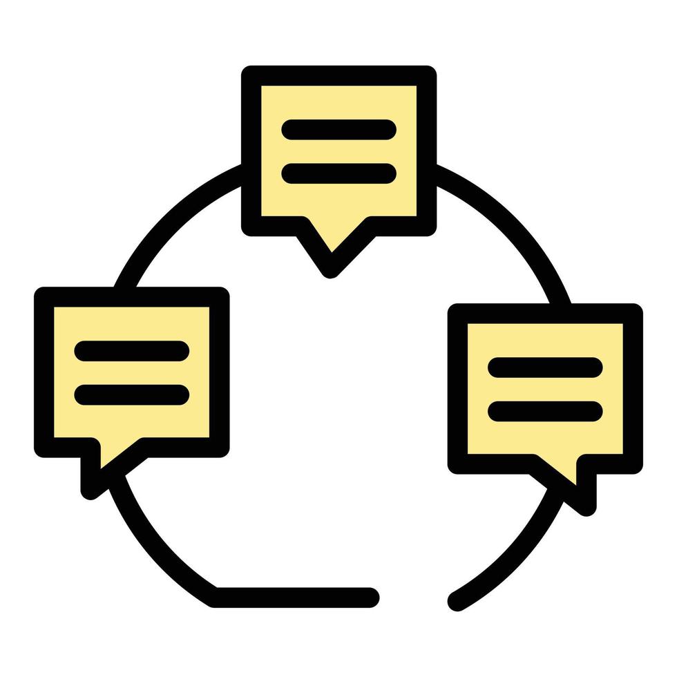 Group network chat icon vector flat