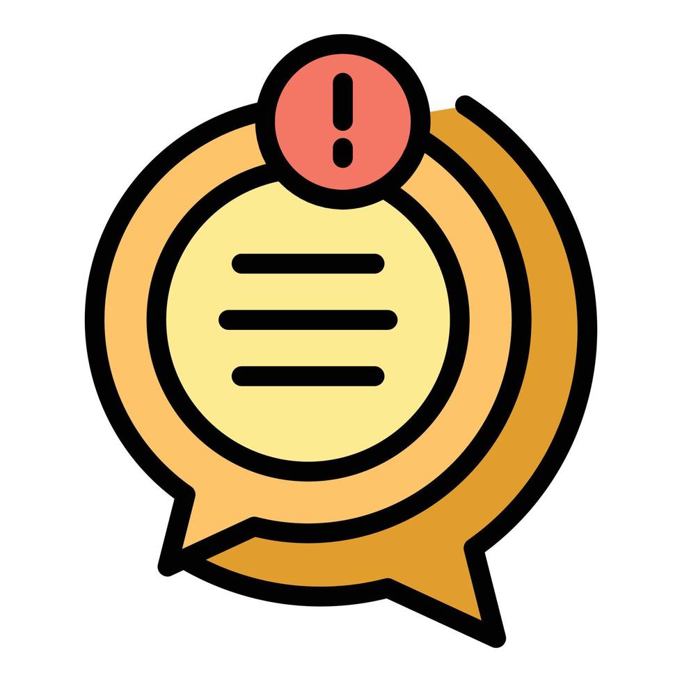 Important chat icon vector flat