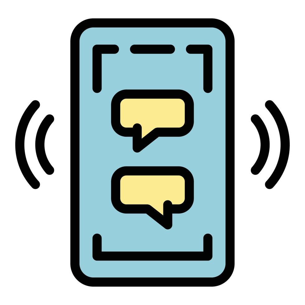 Mobile messaging icon vector flat