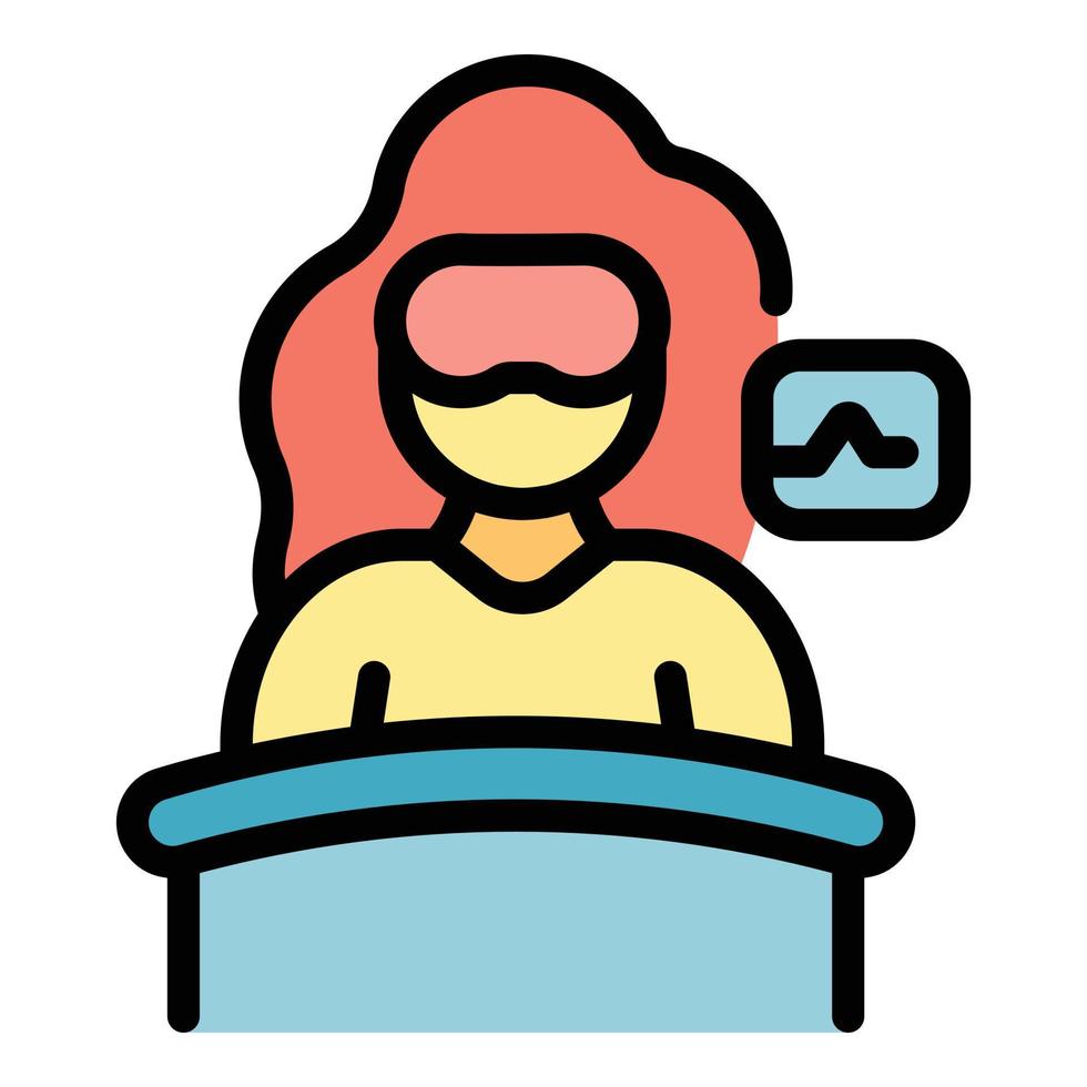 Sleeping time icon vector flat