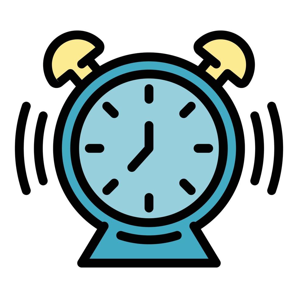 Alarm clock icon vector flat