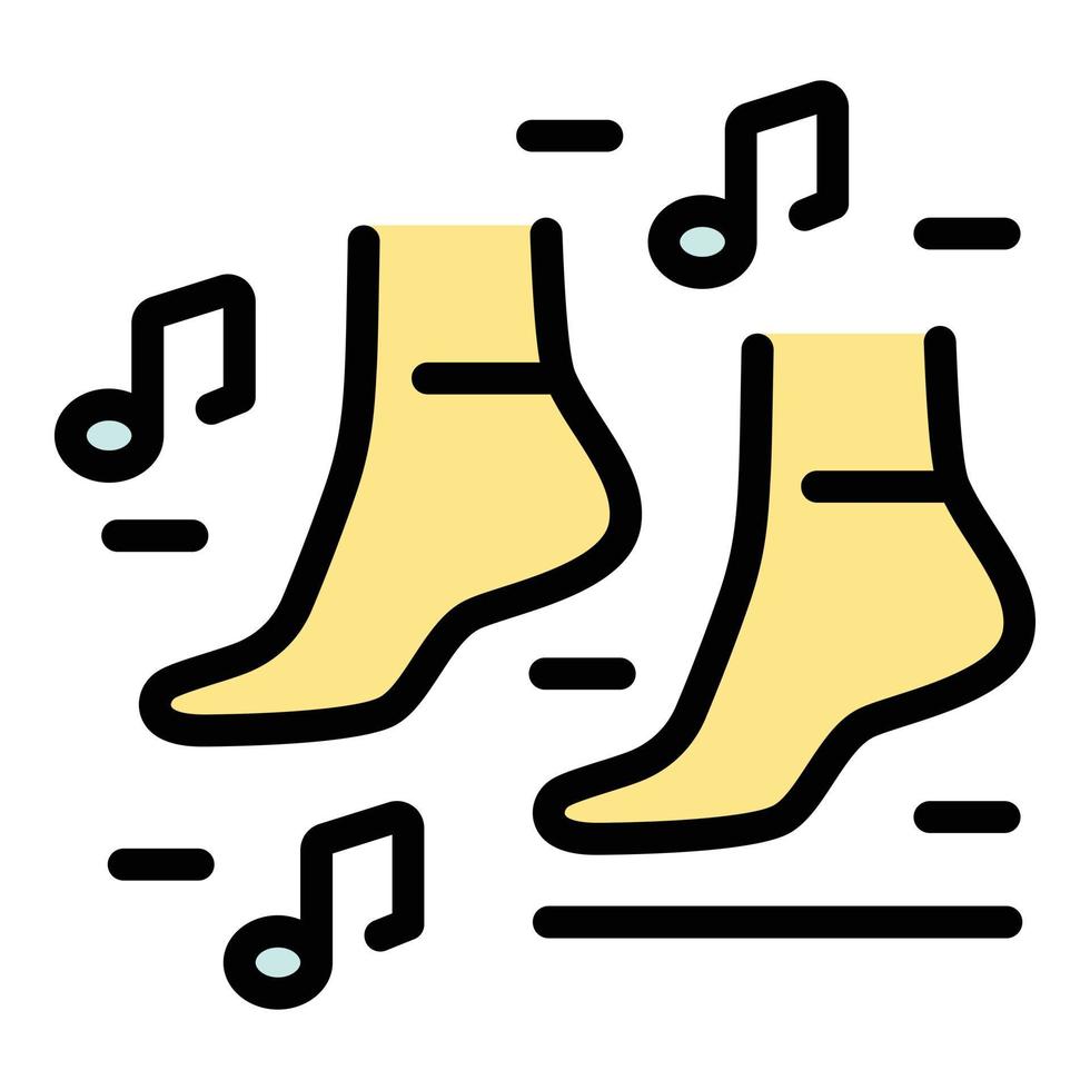 Dancing feet icon vector flat