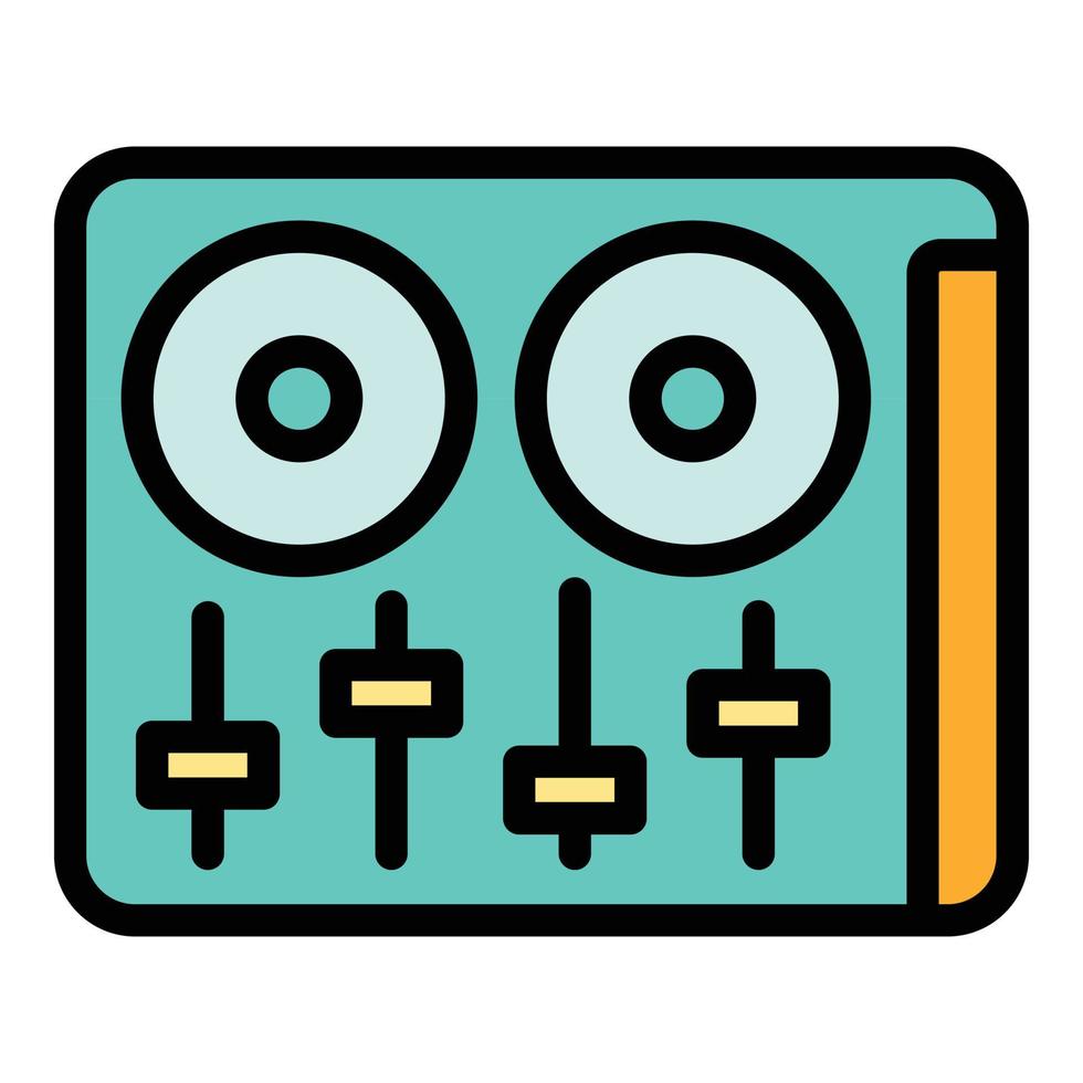 Dj mixer icon vector flat