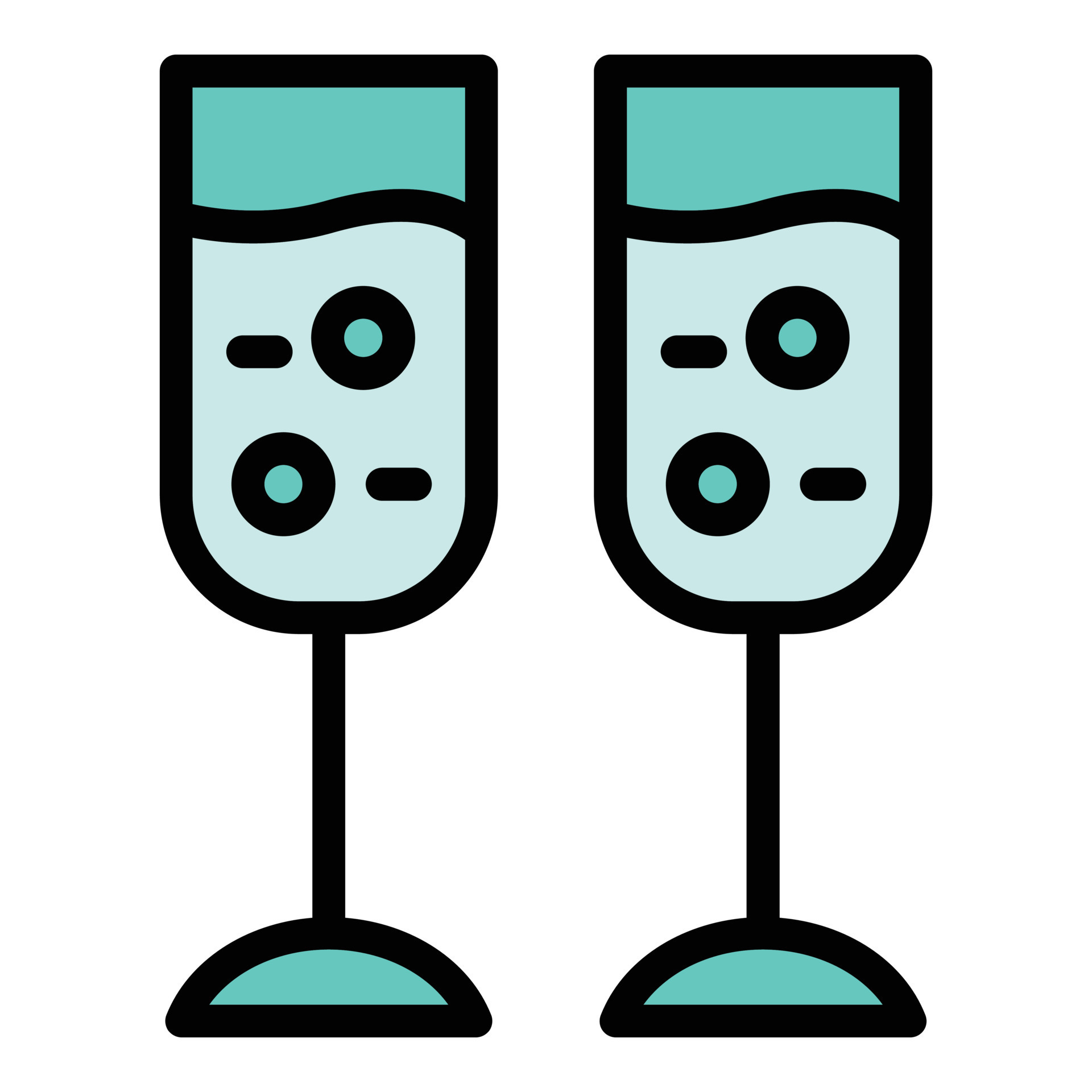 Champagne glasses icon vector flat 21904670 Vector Art at Vecteezy
