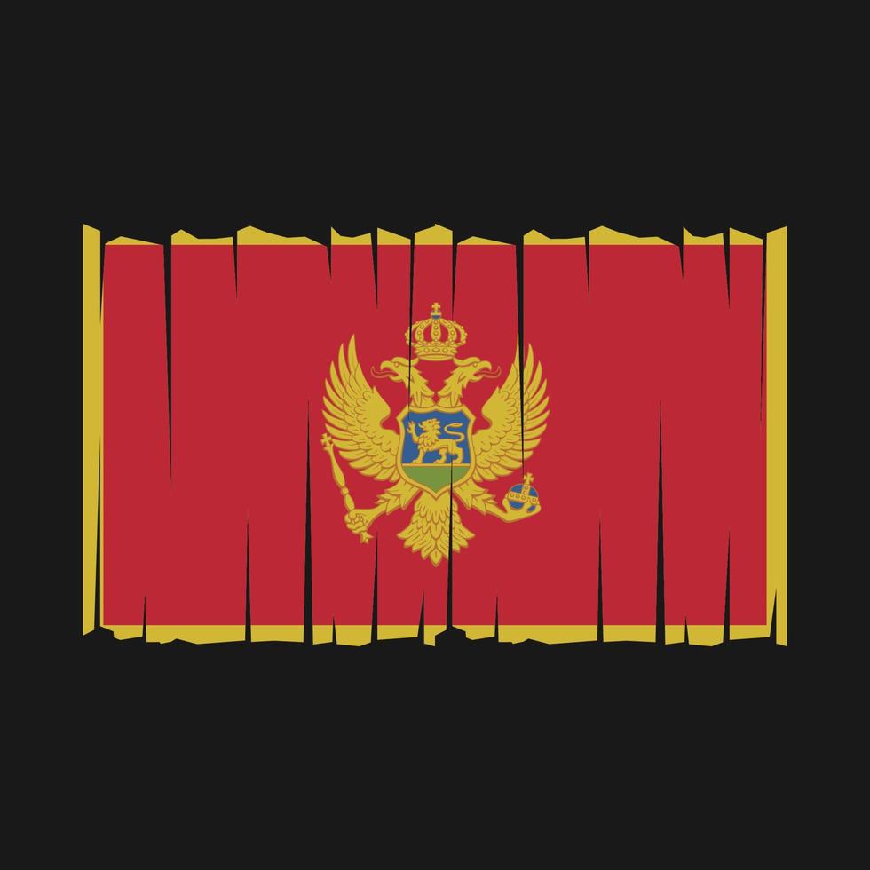 Montenegro Flag Vector
