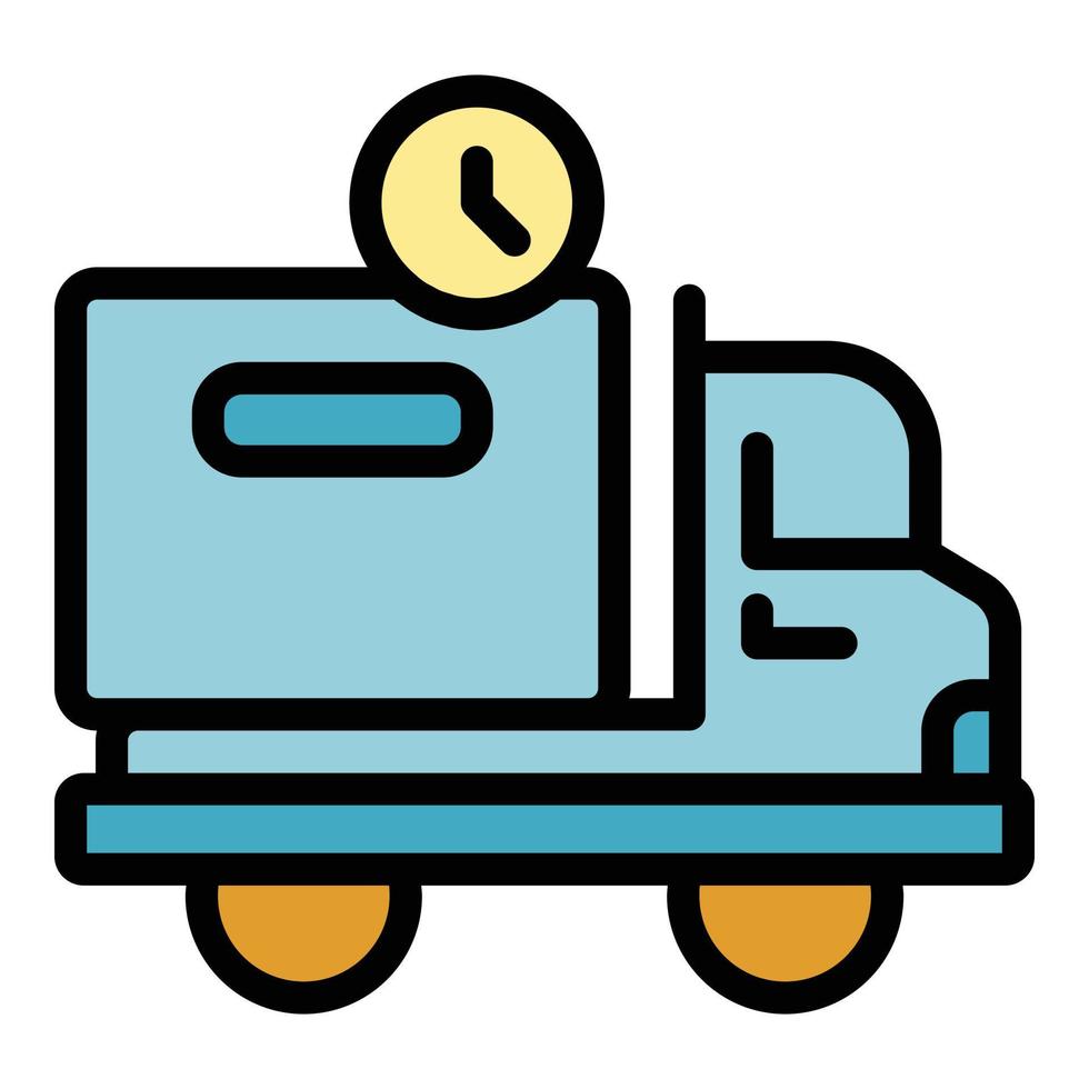 Truck delivery icon vector flat