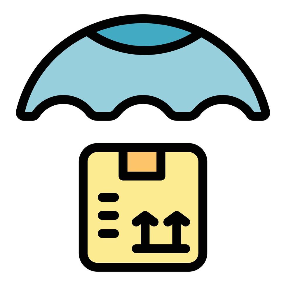 Protected delivery icon vector flat