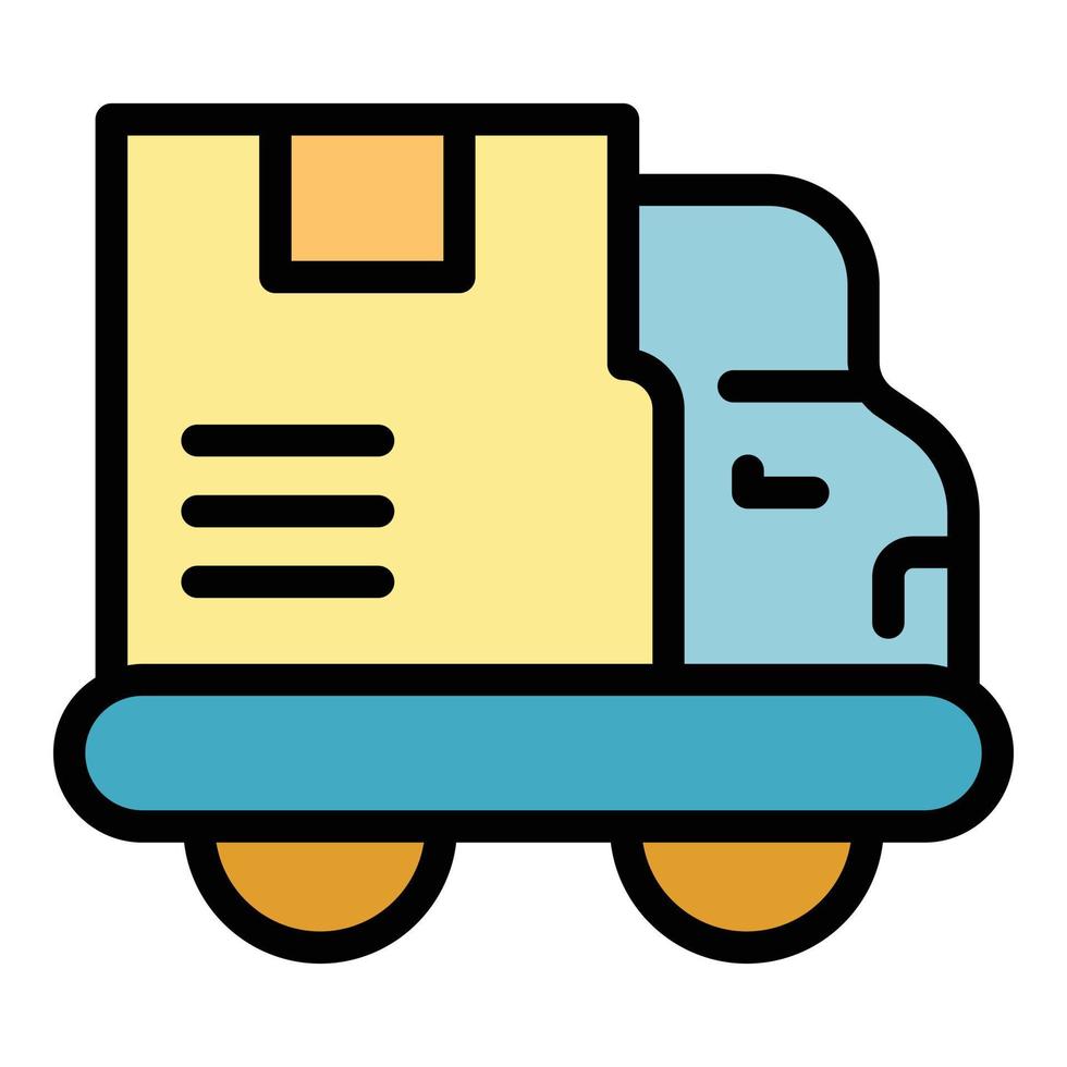 Delivery machine icon vector flat