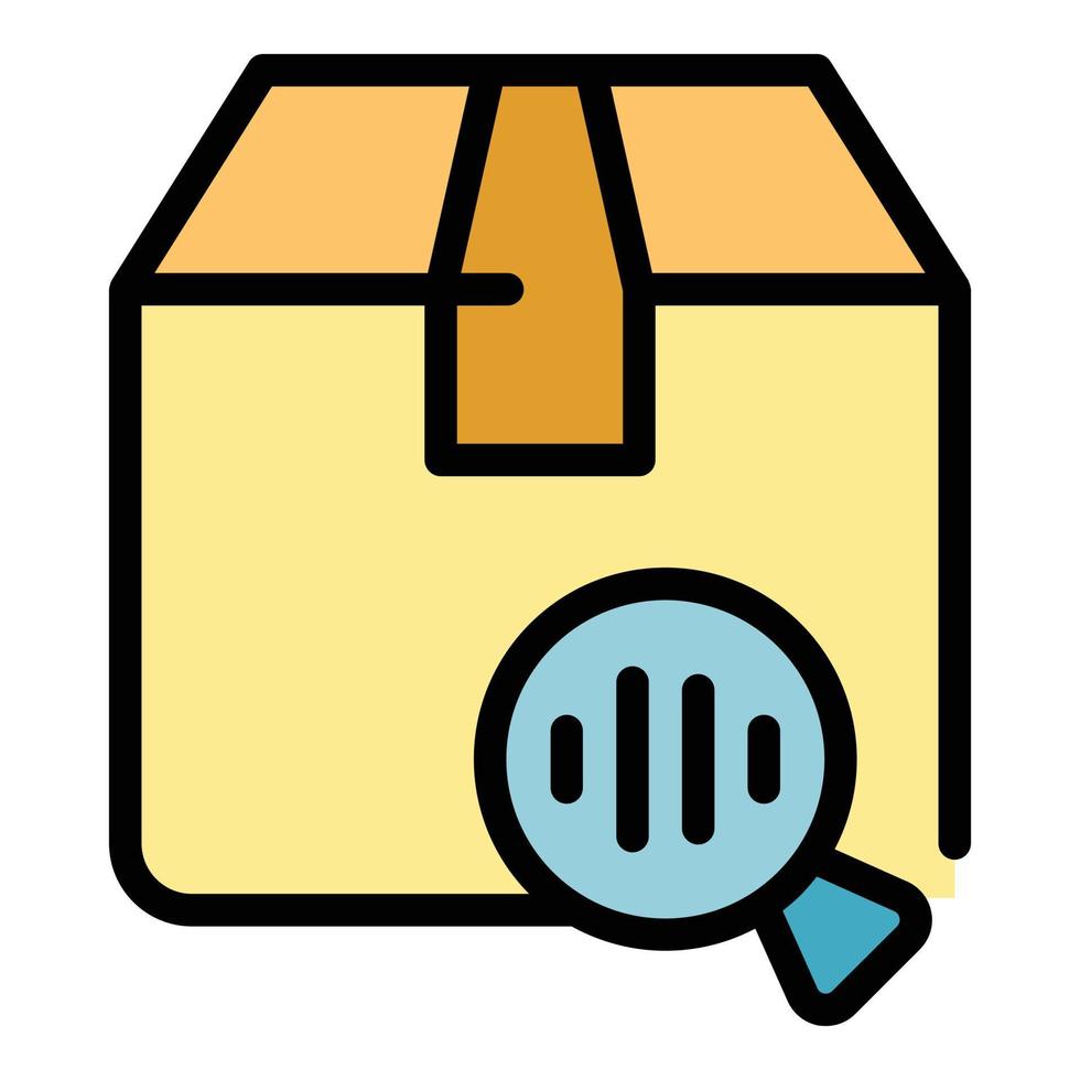 Shipping box icon vector flat