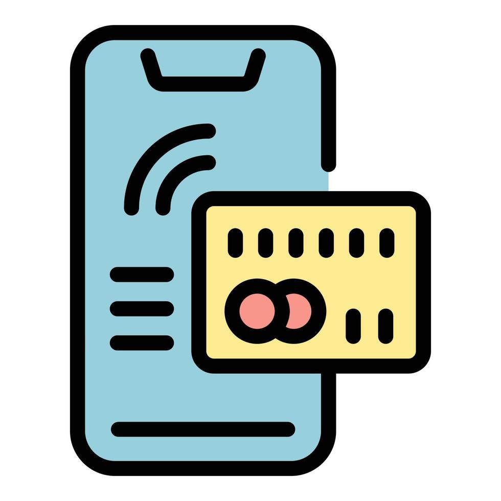 Online payment icon vector flat