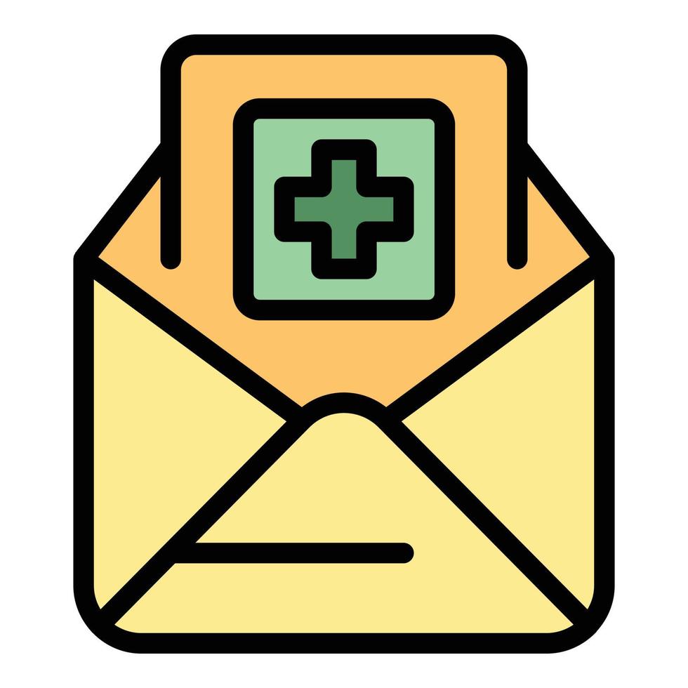 Envelope test positive icon vector flat