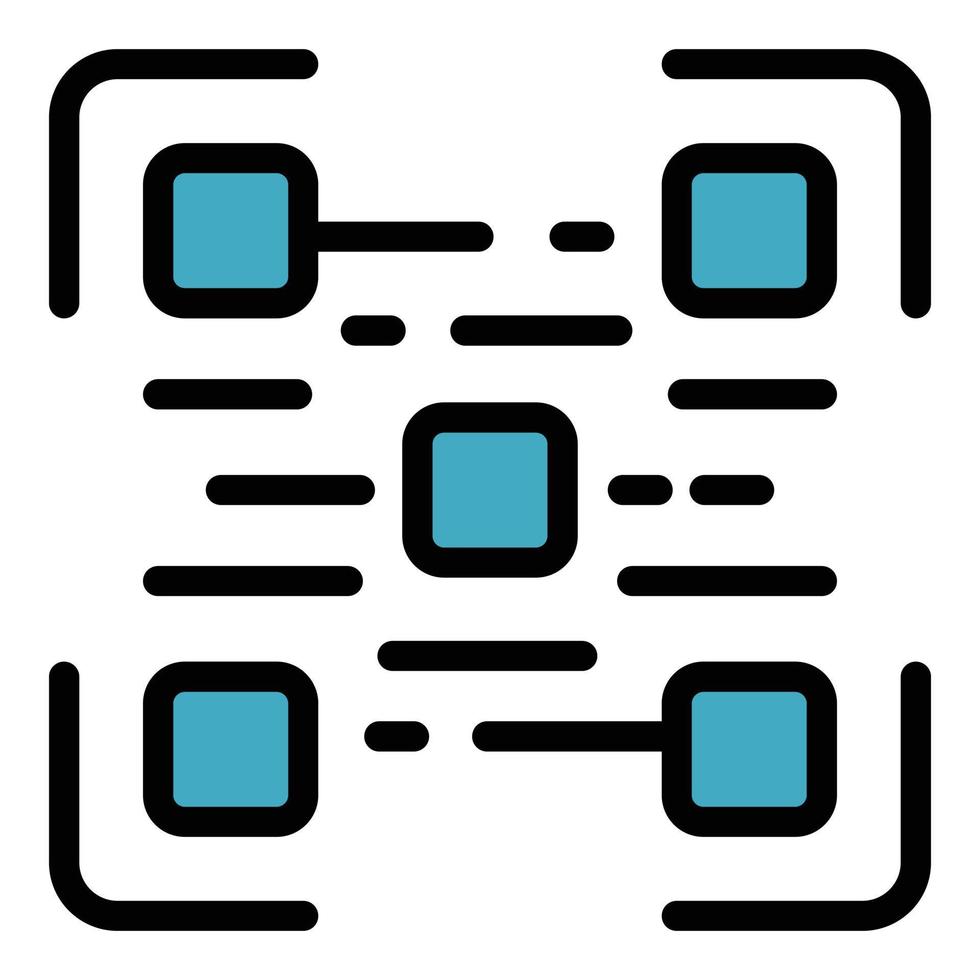 Order qr code icon vector flat